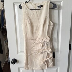 Lulu's Ivory Bow Detail Mini Romper